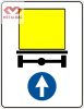Directia obligatorie pentru vehicule care transporta marfuri periculoase, D16, D17, D18.