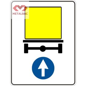   Directia obligatorie pentru vehicule care transporta marfuri periculoase, D16, D17, D18.