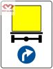 Directia obligatorie pentru vehicule care transporta marfuri periculoase, D16, D17, D18.