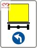 Directia obligatorie pentru vehicule care transporta marfuri periculoase, D16, D17, D18.