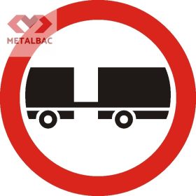   Accesul interzis autovehiculelor cu remorcă cu excepția celor cu semiremorcă sau cu remorcă cu o osie, C8
