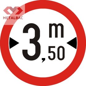   Accesul interzis vehiculelor având o lăţime mai mare de ... m, C16