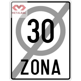 Sfârşitul zonei cu viteză limitată la 30 km/h, C45
