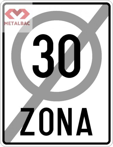 Sfârşitul zonei cu viteză limitată la 30 km/h, C45
